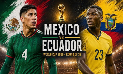 Vòng 1/16 (8 giờ ngày 1/7): Mexico – Ecuador: Chủ nhà khẳng định vị thế?