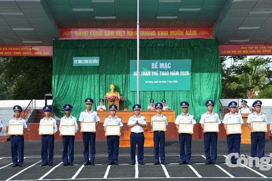 BTL Vùng Cảnh sát biển 4 tổ chức Hội thao thể thao năm 2026