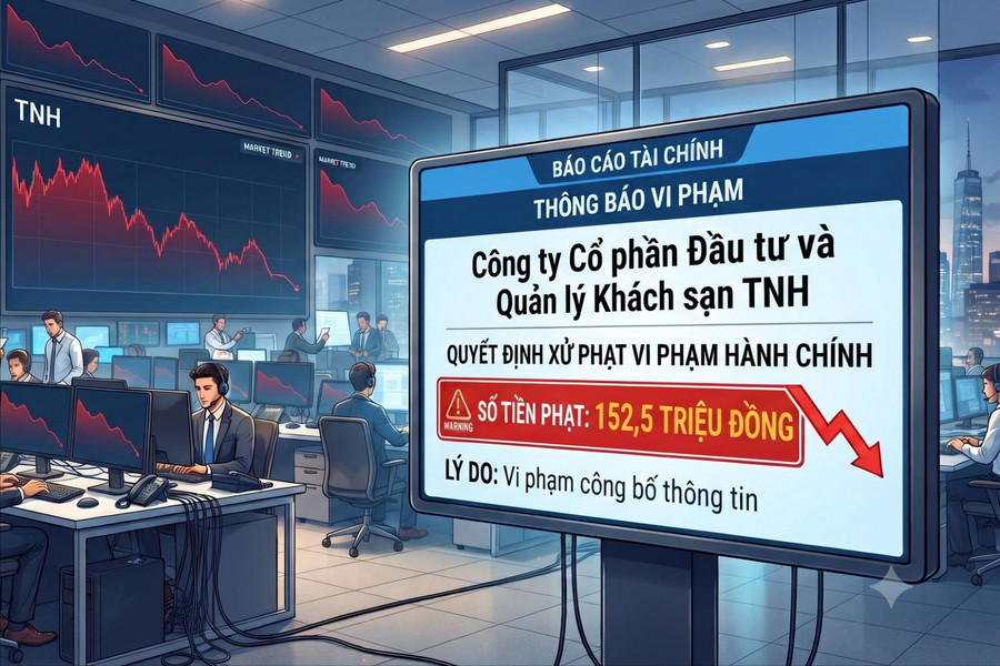 Công ty Cổ phần Đầu tư và Quản lý Khách sạn TNH bị phạt hơn 150 triệu đồng