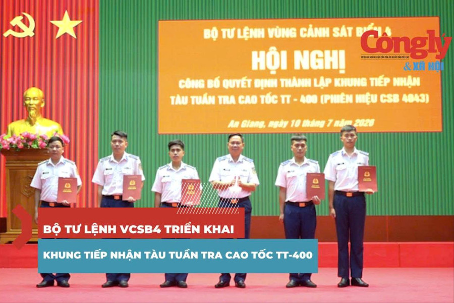 BTL Vùng Cảnh sát biển 4 triển khai Khung tiếp nhận tàu tuần tra cao tốc TT-400