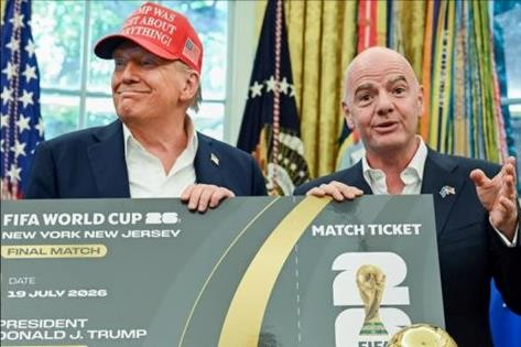 Tổng thống Mỹ Donald Trump sẽ dự khán trận chung kết World Cup 2026