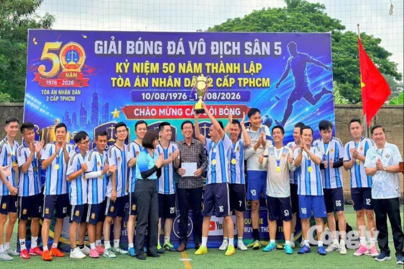 Sôi nổi Giải bóng đá Cúp Tứ hùng TAND khu vực 16 - TP.HCM mở rộng năm 2026