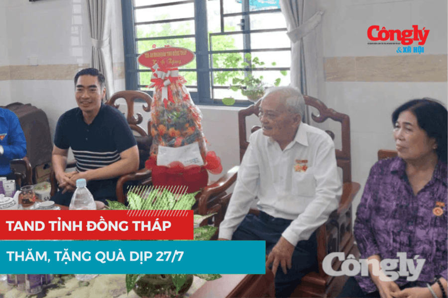 TAND tỉnh Đồng Tháp thăm, tặng quà dịp 27/7
