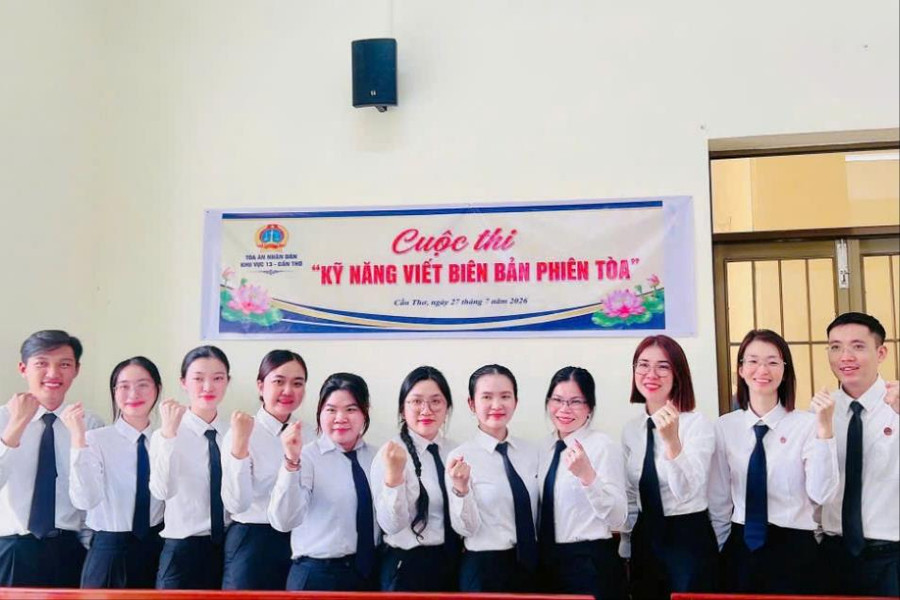 TAND khu vực 13 – Cần Thơ khai mạc Hội thi Kỹ năng viết biên bản phiên tòa