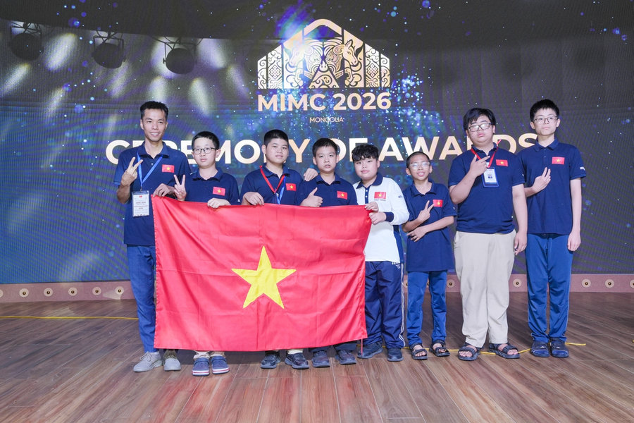8 học sinh Trường Ngôi Sao Hoàng Mai có thành tích ấn tượng tại MIMC 2026