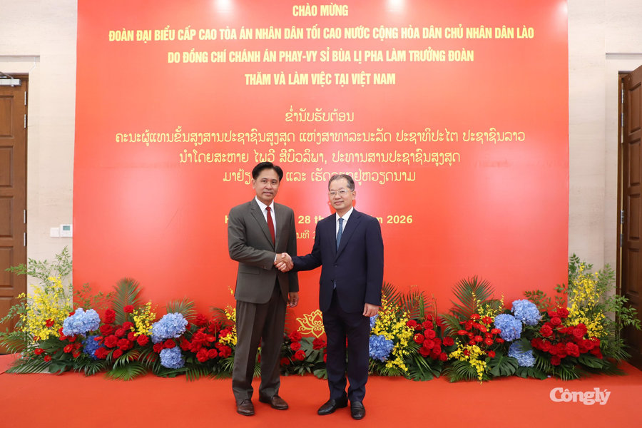 Đưa quan hệ hợp tác giữa TANDTC Việt Nam và TANDTC Lào ngày càng thực chất và hiệu quả