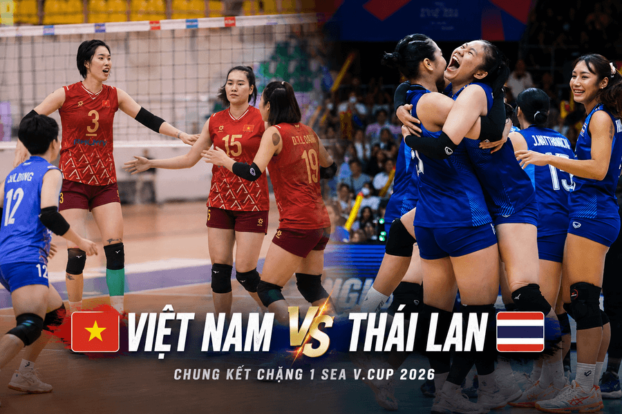 Đại chiến Đông Nam Á: Việt Nam và Thái Lan tranh ngôi vô địch SEA V.Cup 2026