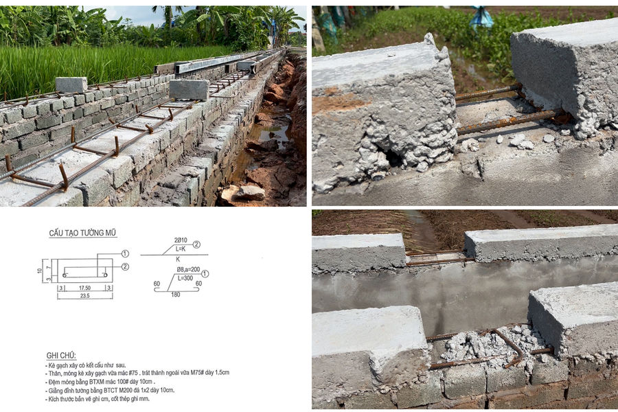 Quảng Oai (Hà Nội): Một số hạng mục cần được kiểm tra tại dự án hơn 12 tỷ