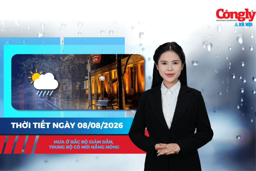 Thời tiết ngày 8/8: Mưa ở Bắc Bộ giảm dần, Trung Bộ có nơi nắng nóng