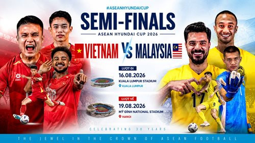 Xác định 2 cặp bán kết ASEAN Cup 2026: Việt Nam gặp Malaysia, Thái Lan đối đầu Singapore