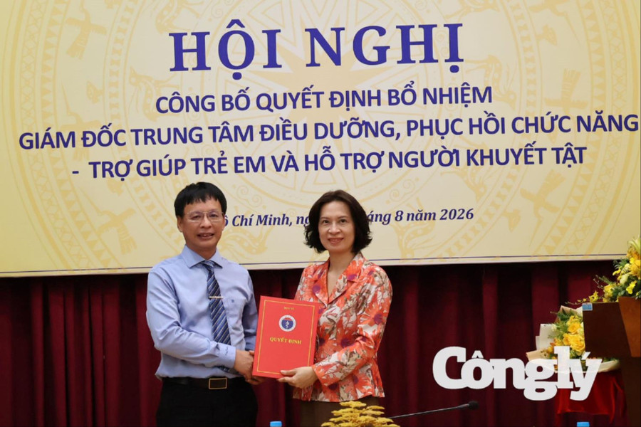 Bổ nhiệm Giám đốc Trung tâm Điều dưỡng, Phục hồi chức năng - Trợ giúp trẻ em và Hỗ trợ người khuyết tật