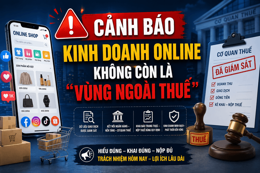 Cảnh báo: Kinh doanh online không còn là “vùng ngoài thuế”