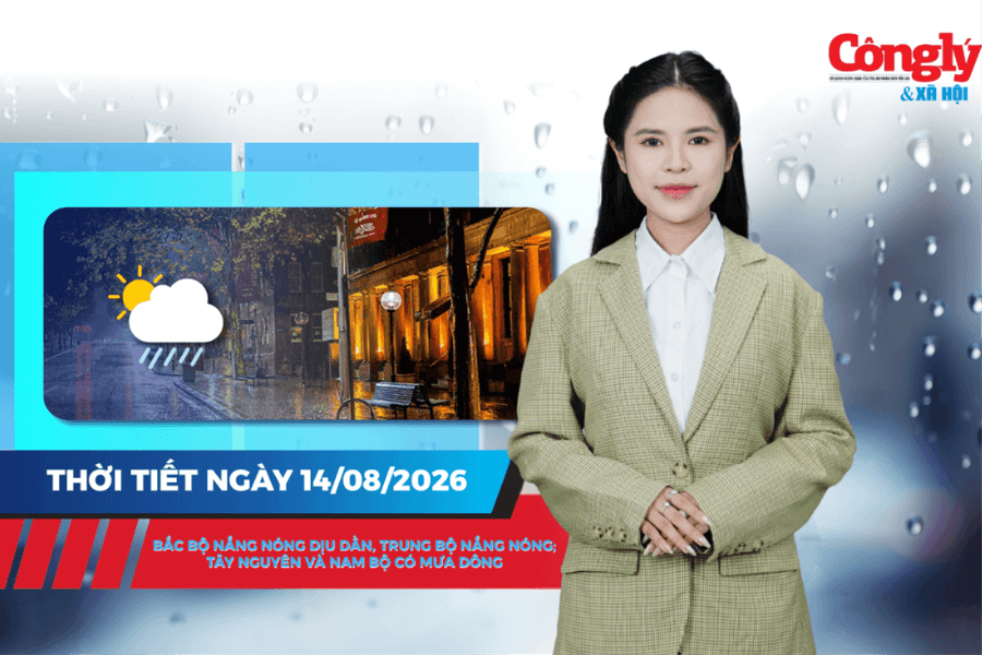 Thời tiết ngày 14/8: Bắc Bộ nắng nóng dịu dần, Tây Nguyên và Nam Bộ có mưa dông