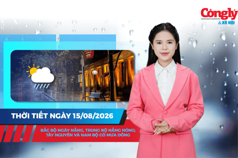 Thời tiết ngày 15/8: Bắc Bộ ngày nắng, Trung Bộ nắng nóng; Tây Nguyên và Nam Bộ có mưa dông