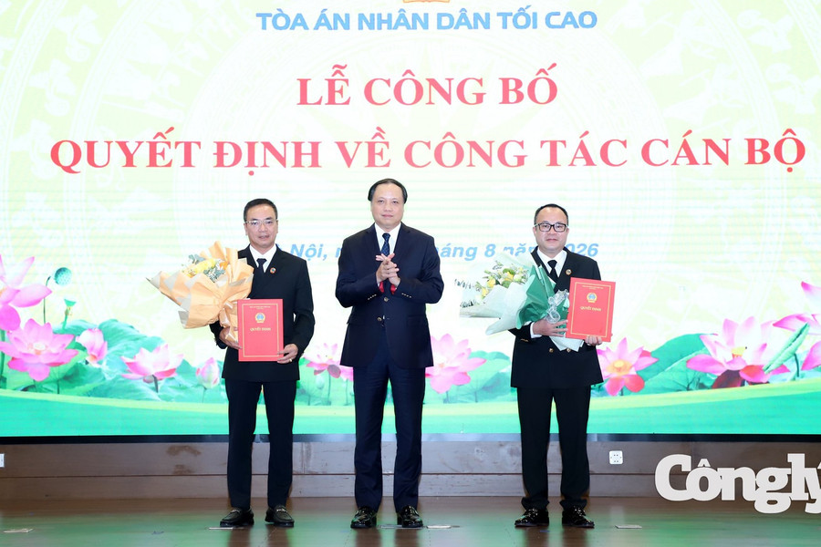 TANDTC công bố quyết định bổ nhiệm lãnh đạo Tòa Phúc thẩm tại Hà Nội và Vụ Giám đốc, kiểm tra II
