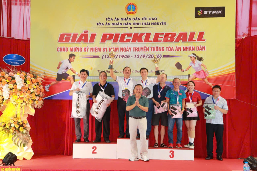 Sôi động và gắn kết giải Pickleball TAND hai cấp tỉnh Thái Nguyên