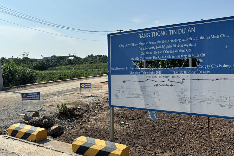 Hà Nội: Dự án đường giao thông hơn 30 tỷ lại xã Minh Châu thi công ra sao?