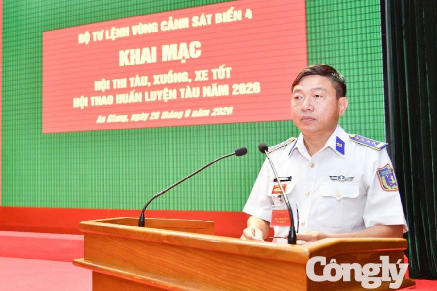 Bộ Tư lệnh Vùng Cảnh sát biển 4 khai mạc Hội thi tàu, xuồng, xe tốt - Hội thao huấn luyện tàu năm 2026