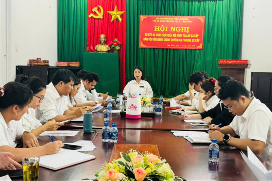 TAND khu vực 8 - Lâm Đồng tăng tốc trong cao điểm “90 ngày đêm giải quyết đơn, án”