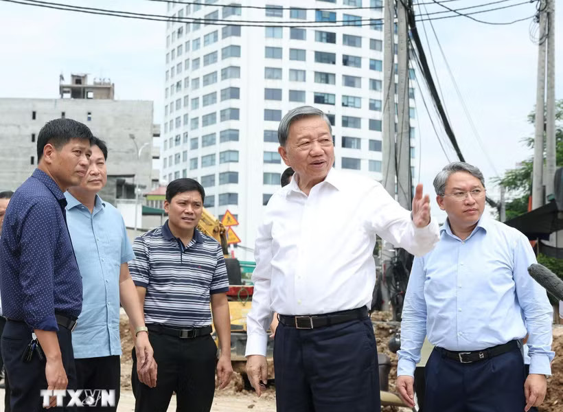 Tổng Bí thư, Chủ tịch nước Tô Lâm kiểm tra tiến độ Vành đai 1, trường học mới tại Hà Nội