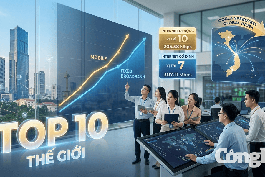 Tốc độ Internet Việt Nam lọt vào Top 10 thế giới