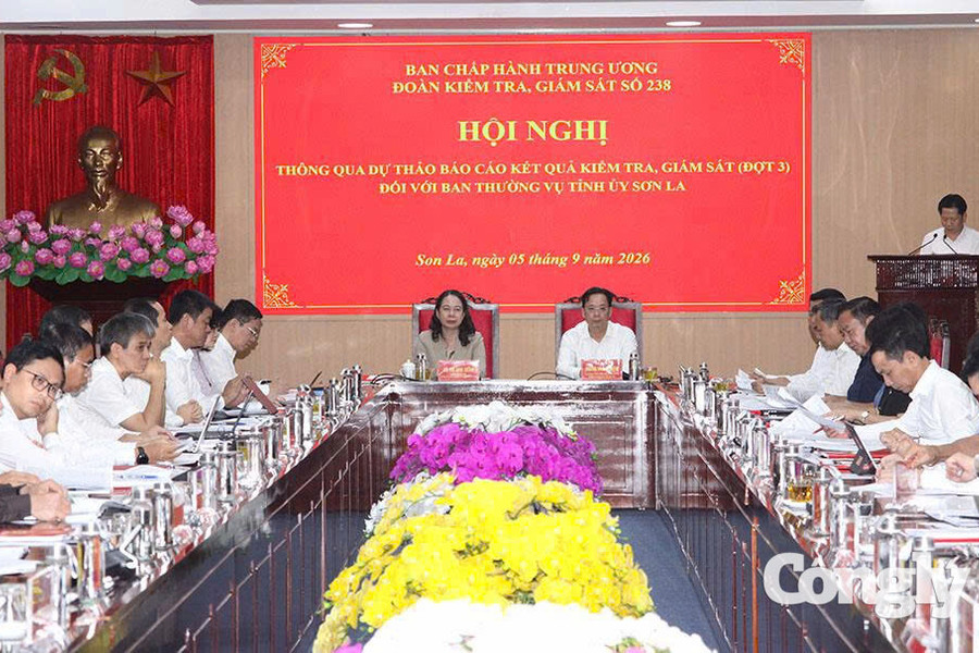 Thông qua dự thảo báo cáo kiểm tra, giám sát đối với Ban Thường vụ Tỉnh ủy Sơn La