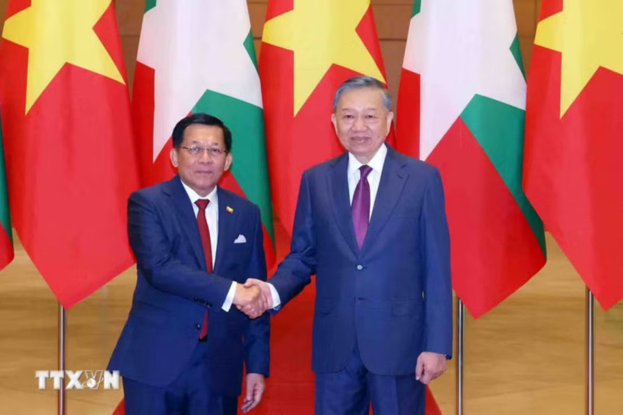 Tổng Bí thư, Chủ tịch nước Tô Lâm hội đàm với Tổng thống Myanmar Min Aung Hlaing