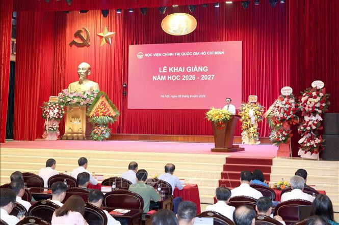 Thường trực Ban Bí thư dự Lễ khai giảng tại Học viện Chính trị quốc gia Hồ Chí Minh