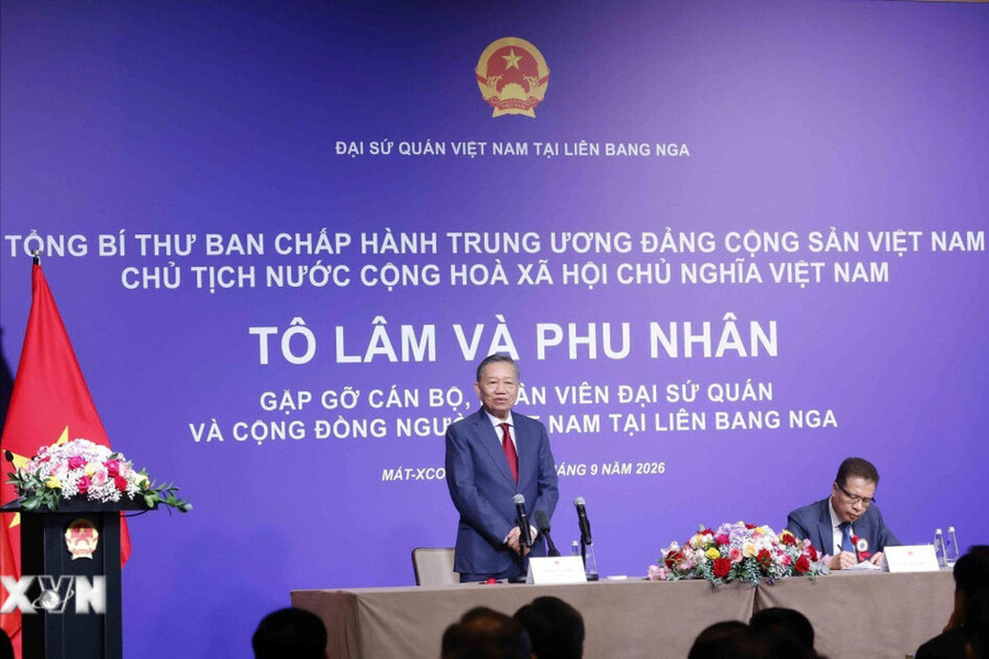 Tổng Bí thư, Chủ tịch nước mong doanh nhân người Việt tại Nga tiếp tục là hạt nhân thúc đẩy hợp tác hai nước