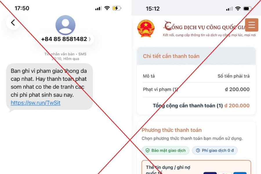 Cảnh giác tin nhắn “phạt nguội” giả mạo: Một cú nhấp có thể mất tiền tỷ trong tài khoản