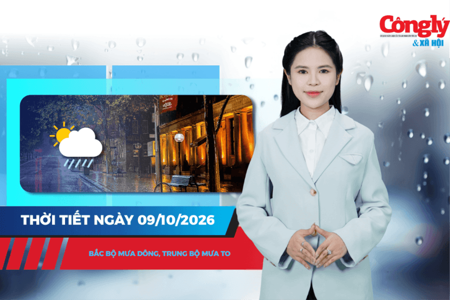 Thời tiết ngày 9/10: Bắc Bộ mưa dông, Trung Bộ mưa to