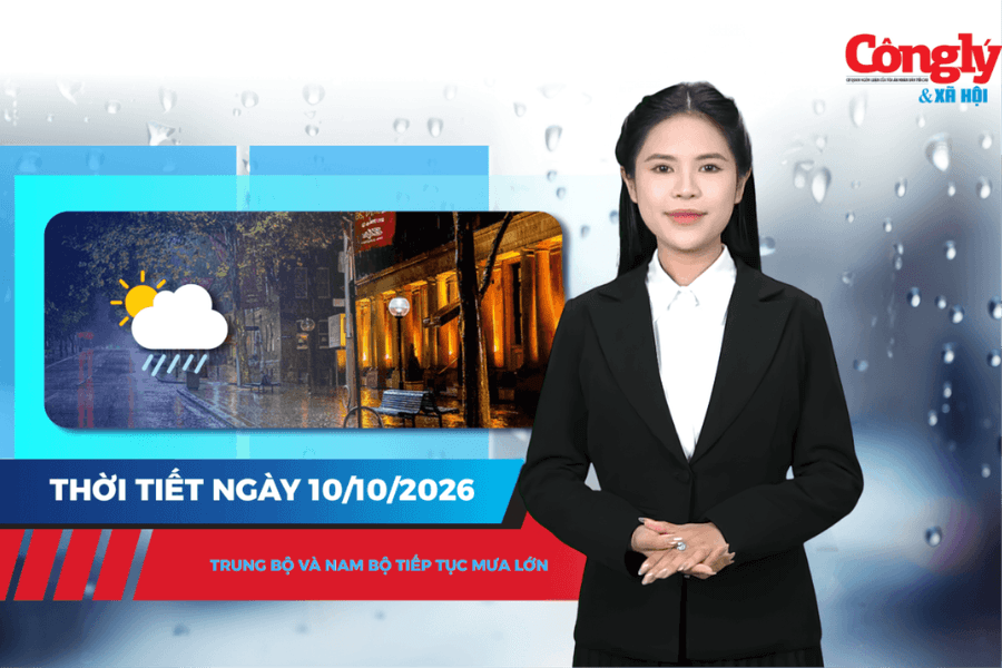 Thời tiết ngày 10/10: Trung Bộ và Nam Bộ tiếp tục mưa lớn