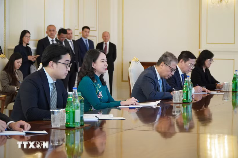 Phó Chủ tịch nước Võ Thị Ánh Xuân hội đàm với Tổng thống Azerbaijan Ilham Aliyev